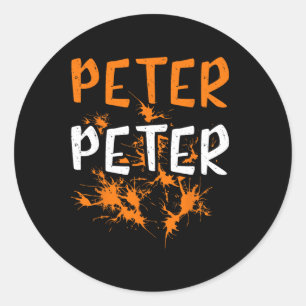 Paare Kostüm Peter Pumpkin Eater Splash Hallowe Runder Aufkleber