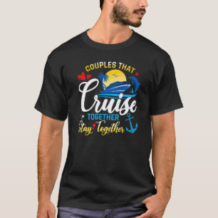 Paare Kreuzfahrt Bootsfahrt Sommerurlaub T-Shirt