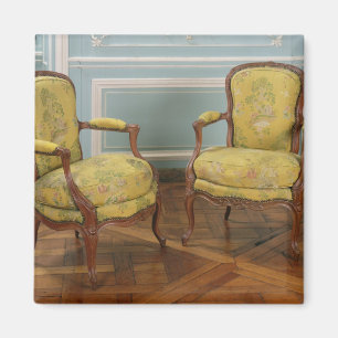 Paare Lehnsessel Louis XV, 1723-74 Magnet