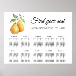 Paare mit Wasserfarbe Hochzeitskarte Poster