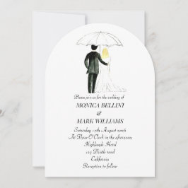 Paare Moderne Wasserfarbe Minimalistische Hochzeit Einladung