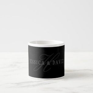 Paare Name & Name Monogram Espressotasse