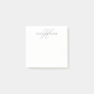 Paare Name & Name Monogram Post-it Klebezettel