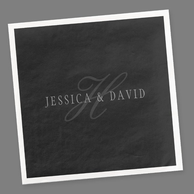 Paare Name & Name Monogram Serviette (Von Creator hochgeladen)