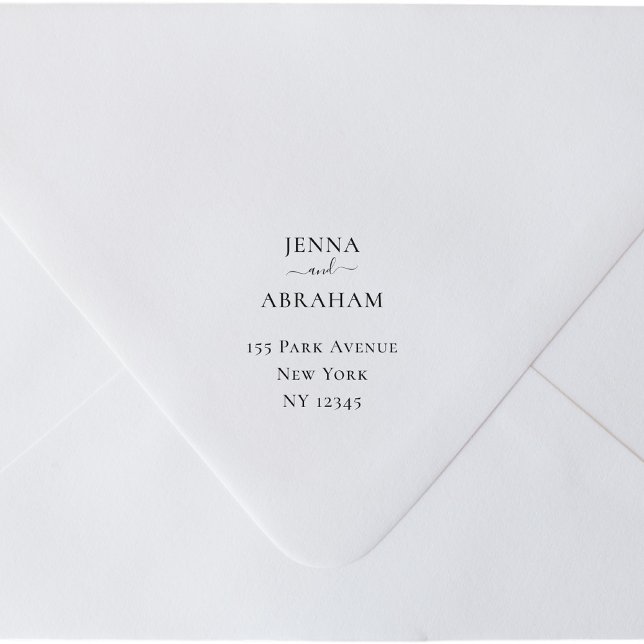 Paare Namen Rücksendeadresse Gummi Briefmarke Permastempel (Von Creator hochgeladen)