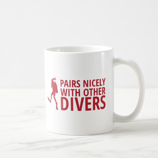 Paare Nizza mit anderen Tauchern Kaffeetasse (Rechts)