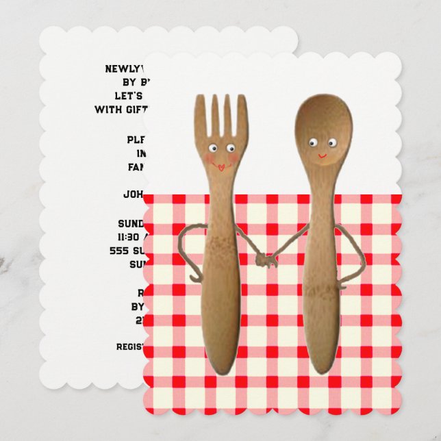 Paare Polterabend Einladungen (Vorne/Hinten)