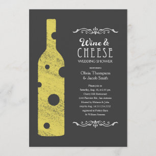 Paare Polterabend Einladungen zu Wein und Käse