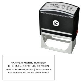 Paare Rücksendeadresse Selbstfarbige Briefmarke Permastempel