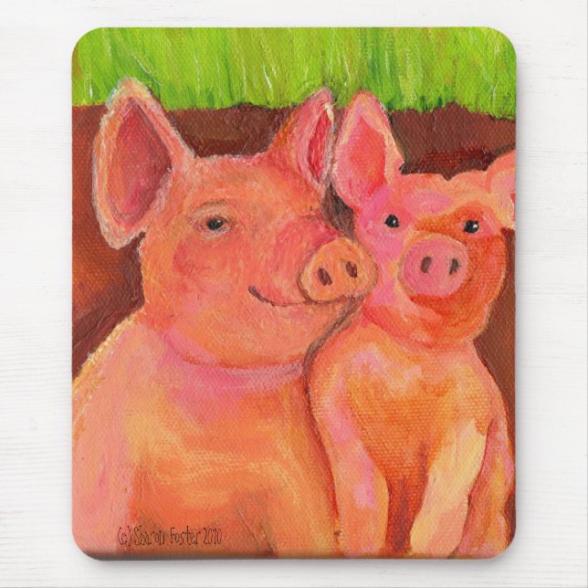 Paare Schwein-Kumpel Mousepad (alias (Vorne)
