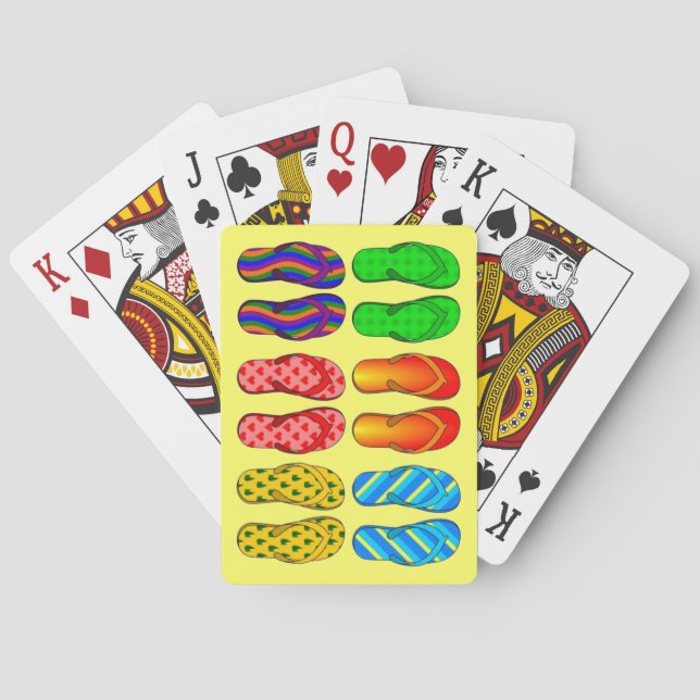 Paare Sommer Flip Flops Beach Thema Spielkarten (Rückseite)