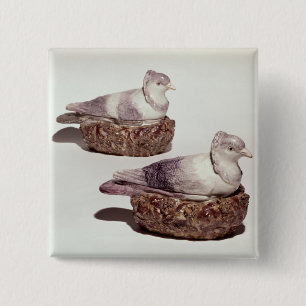 Paare Staffordshire-Tonwaren Tureens Button