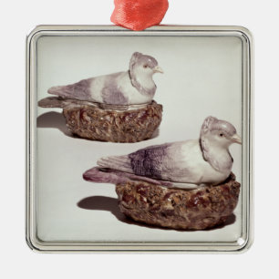 Paare Staffordshire-Tonwaren Tureens Silbernes Ornament