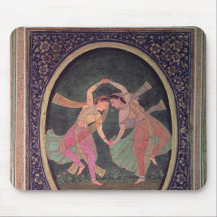 Paare Tanzenmädchen darstellend ein Kathak Mousepad