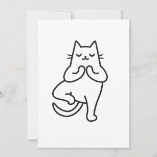 Paare und Posen: Feline Flow Yoga Cat Lover Design Einladung