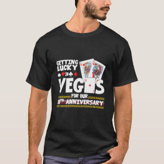 Paare Verheiratet 10 Jahre Vegas 10. Hochzeit Anni T-Shirt