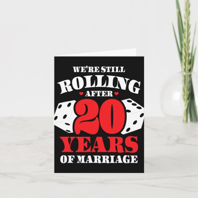 Paare Verheiratet 20 Jahre - Funny 20. Wedding Ann Karte (Vorderseite)