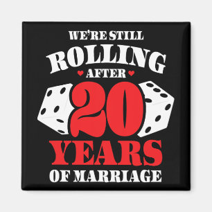 Paare Verheiratet 20 Jahre - Funny 20. Wedding Ann Magnet