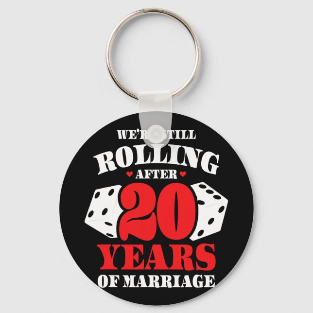 Paare Verheiratet 20 Jahre - Funny 20. Wedding Ann Schlüsselanhänger (Vorderseite)