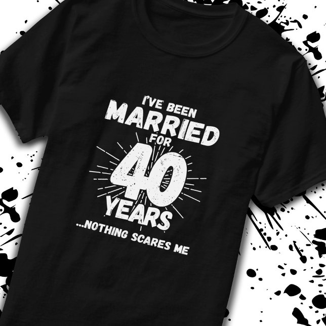 Paare Verheiratet 40 Jahre Witziger 40 Jahre Jubil T-Shirt (Von Creator hochgeladen)