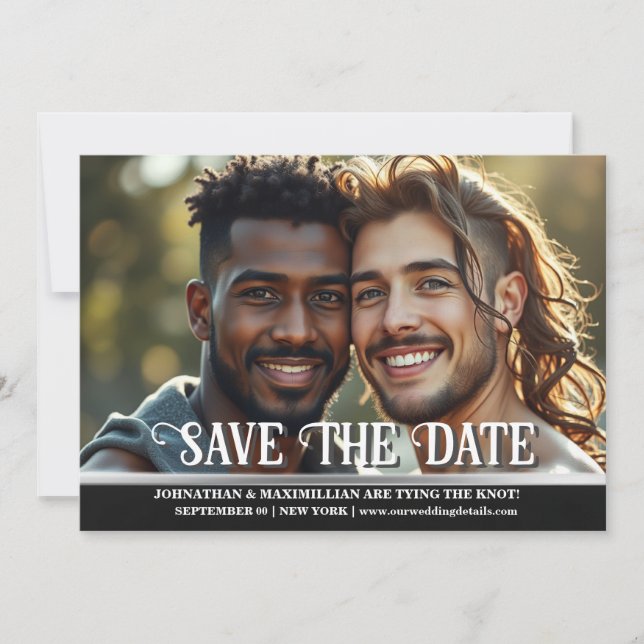 Paare Verlobung Foto Save the Date Hochzeit Einladung (Vorderseite)
