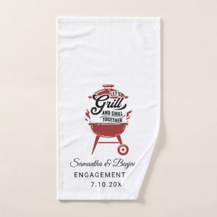 Paare Verlobung GRILLEN Grill Party Handtuch