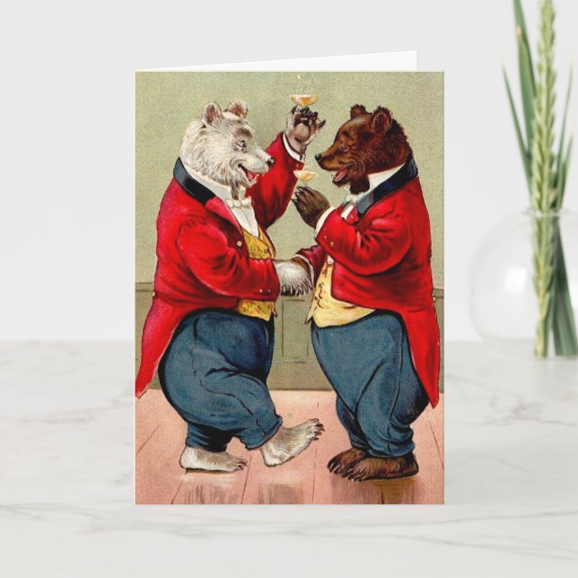 Paare Vintager Jahrestag Karte (Vorderseite)
