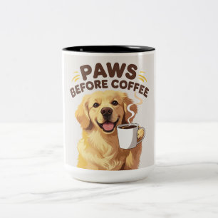 Paare vor der Kaffee-Tasse Zweifarbige Tasse