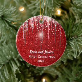 Paare Vorweihnachtsname Keramik Ornament