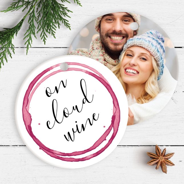 Paare Wein Lover Weihnachten Keramik Ornament (Couples Wine Lover Christmas Ceramic Ornament)