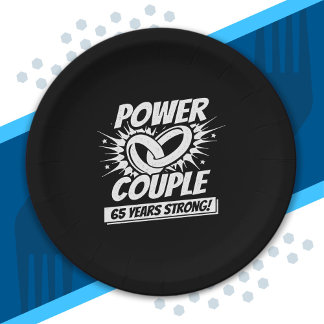 Paare zum 65. Jahrestag Verheiratet 65 Jahre stark Pappteller