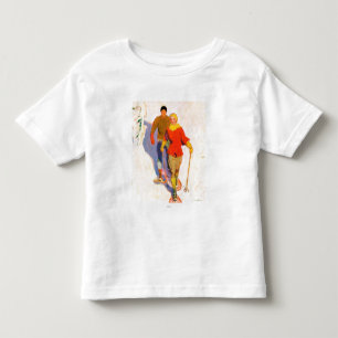Paaretragende Snowshoes durch McClelland Barclay Kleinkind T-shirt