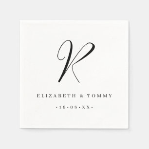 Paarname Nachname Monogramm Hochzeit Serviette