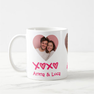 Paarnamen XOXO Valentinstag individuell gestaltete Kaffeetasse