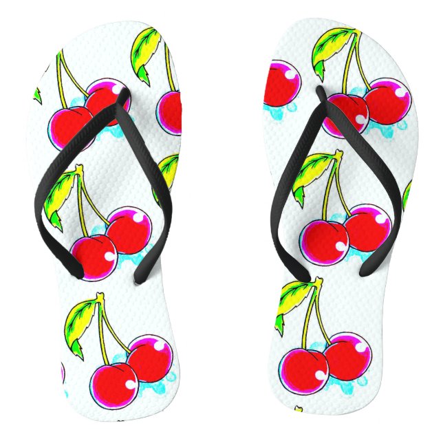 Paarung der roten Kirschen Flip Flops (Fußbett)