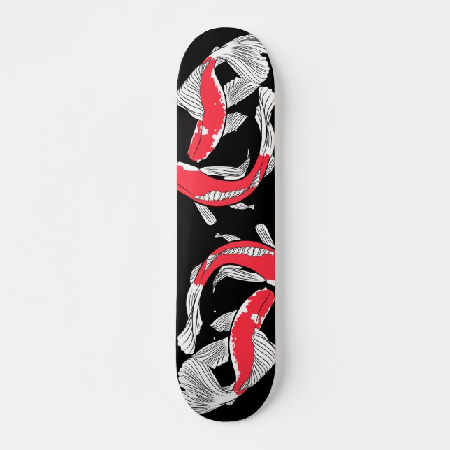 Paarung des roten japanischen Koi Skateboard (Vorne)