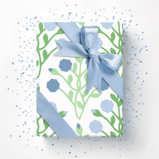 Pabla Petal Lattice in Slate and Green Geschenkpapier (Von Creator hochgeladen)