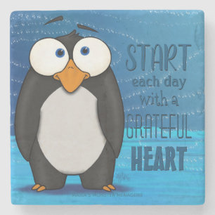 Pablo der Penguin w/quote, SteinUntersetzer