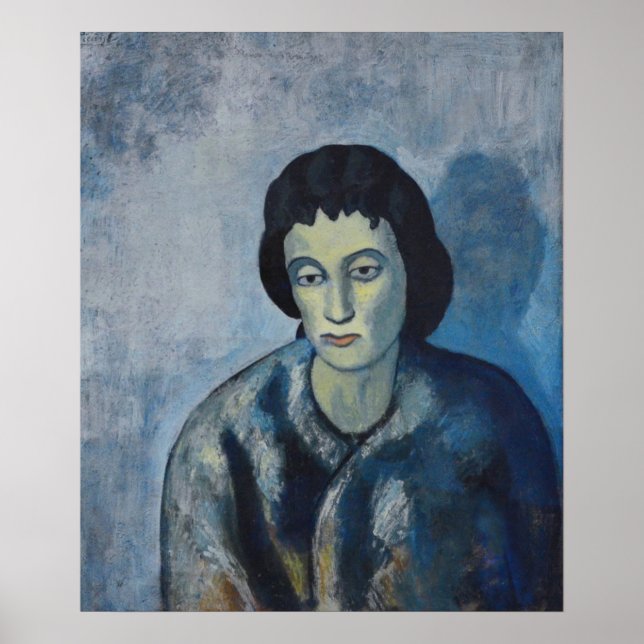 Pablo Picasso - Frau mit Bangs, 1902 Poster (Vorne)