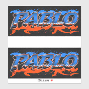 Pablo Vorname Name Graffiti Aufkleber Sticker