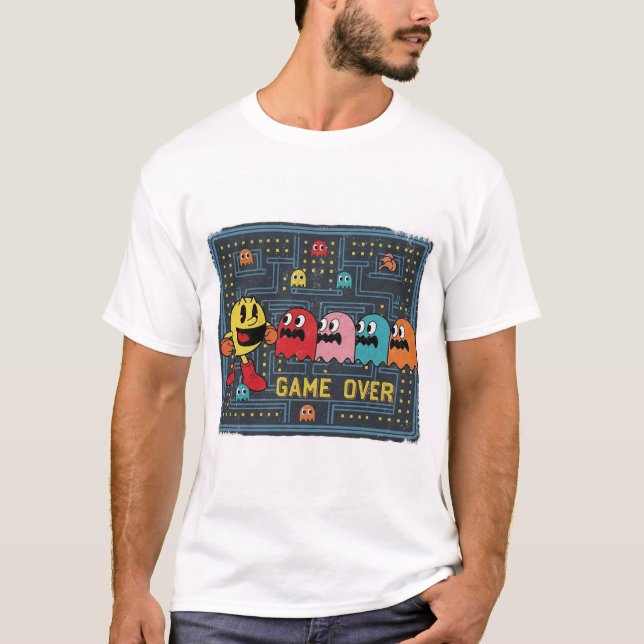 Pac-Man Game Over T-Shirt – Retro Arcade Gaming Te (Vorderseite)