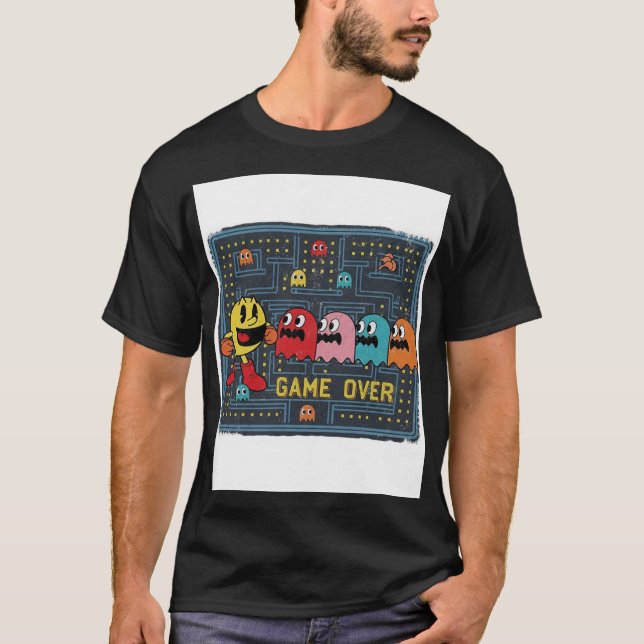 Pac-Man Game Over T-Shirt – Retro Arcade Gaming Te (Vorderseite)