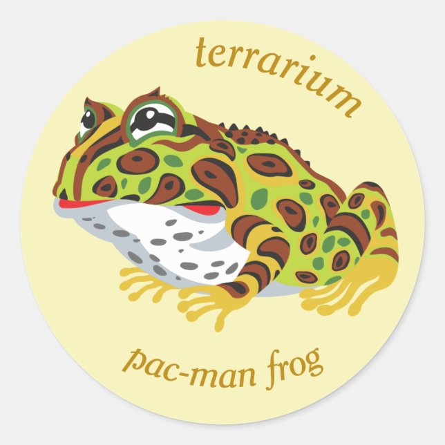 Pac-man Horned Frog Klassischer Rundaufkleber Runder Aufkleber (Vorderseite)