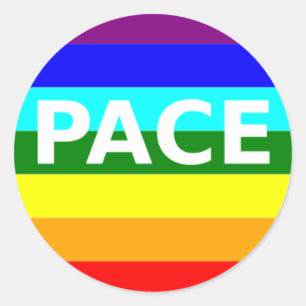 Pace(Peace) Flag Italienisch Runder Aufkleber