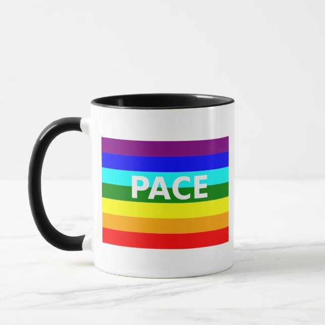 Pace(Peace) Flag Italienisch Tasse (Links)