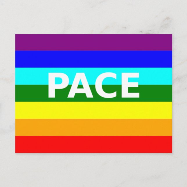 Pace(Peace) Flag Italienische Postkarte (Vorderseite)