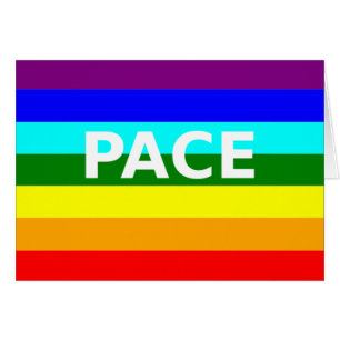Pace(Peace) Flag Italienischer Gruß-/Note-Karte