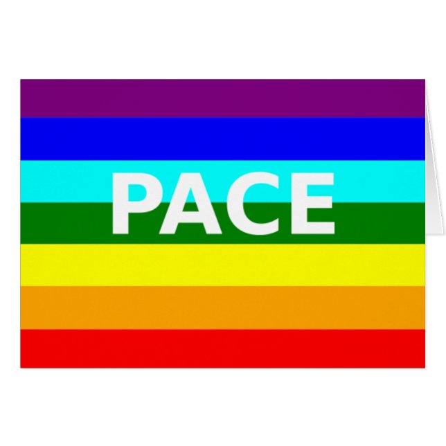 Pace(Peace) Flag Italienischer Gruß-/Note-Karte (Vorderseite (Horizontal))