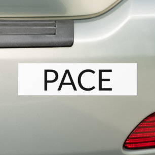 Pace White Black Italienischer Frieden einfach min Autoaufkleber