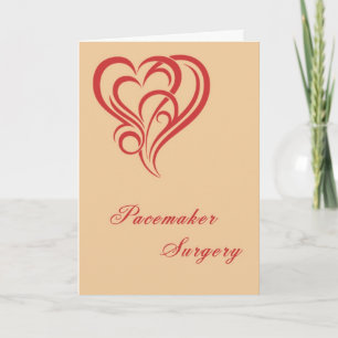 Pacemaker Operation Card mit rotem Designer Herz Karte